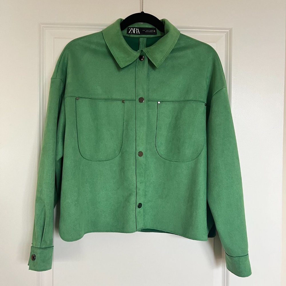 Zara Faux Suede Short Jacket - Picture 5 of 8